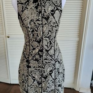 Brocade shift mini dress
